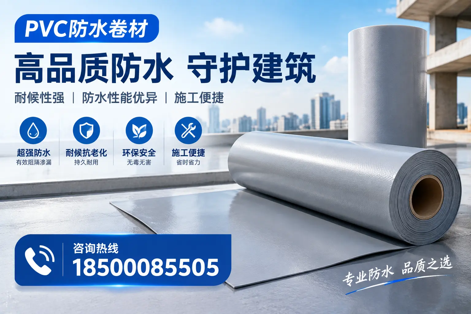 PVC防水卷材的防水效果评测,适合山南的科学依据